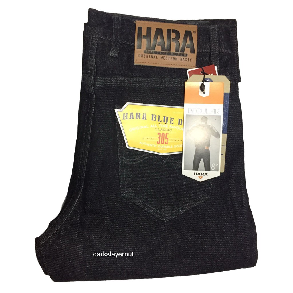 HARA Jeans กางเกงยีนส์ (ขากระบอกใหญ่) ยี่ห้อ HARA แท้ 100%