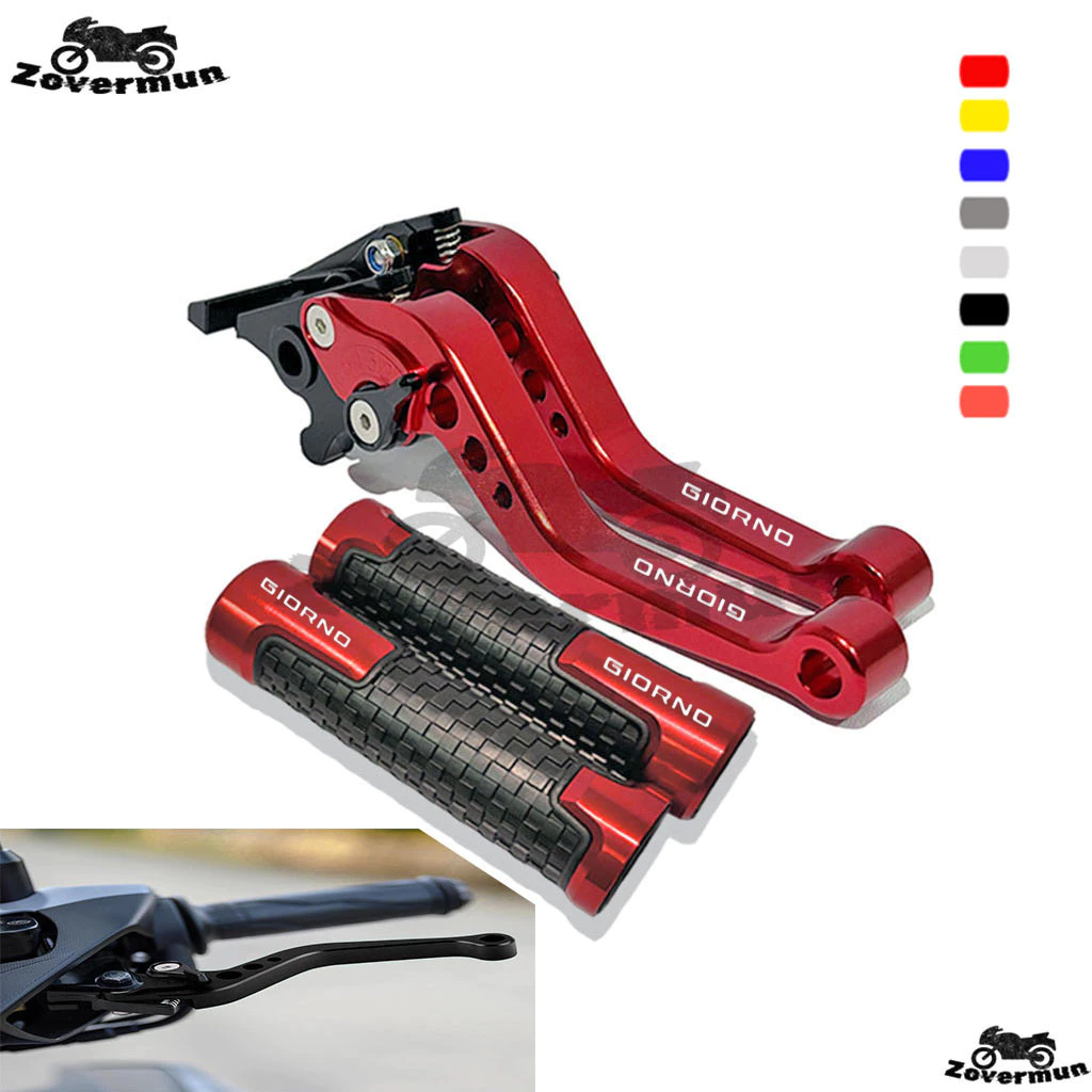ชุดคลัตช์และแฮนด์จับ CNC อลูมิเนียม ปรับได้ 6 ระดับ สำหรับ Honda Giorno +125 ABS/CBS ADX160