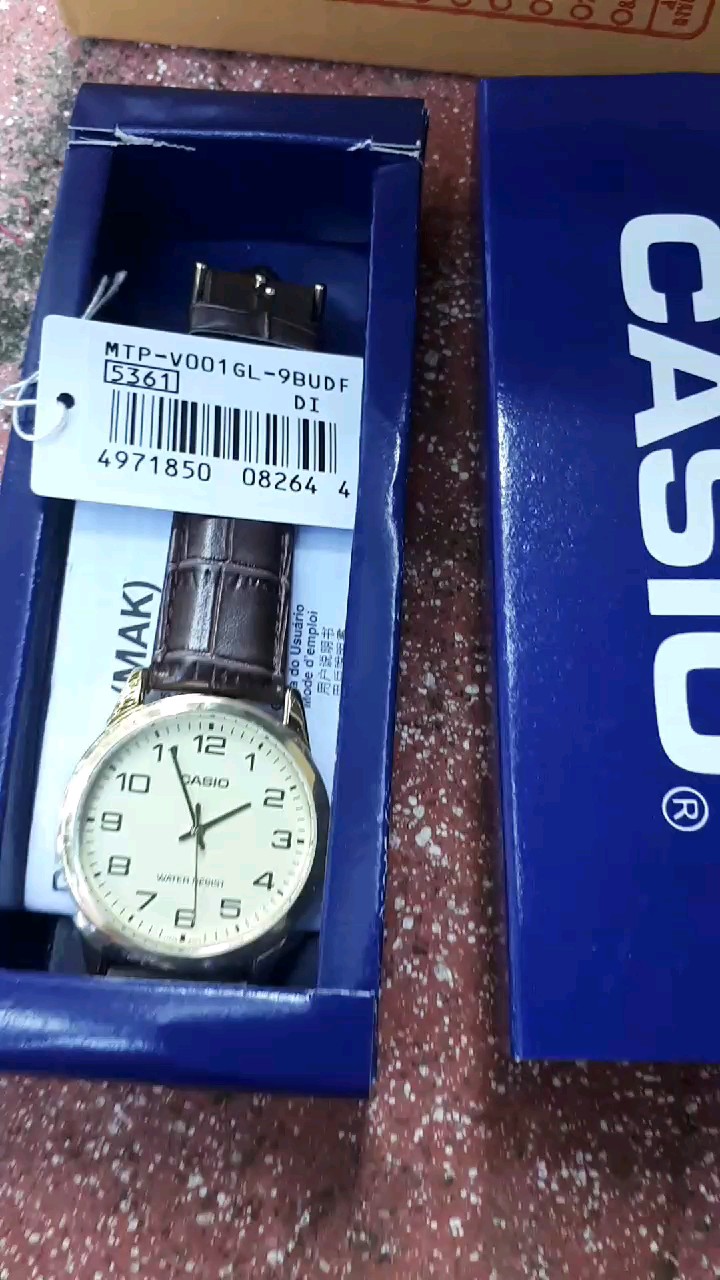 reviewร้านแนะนำ ใส่โค้ดลดเพิ่ม ของแท้ นาฬิกาข้อมือ Casio ผู้ชายรุ่น MTP V001 สายหนัง พร้อมกล่อง comment 0