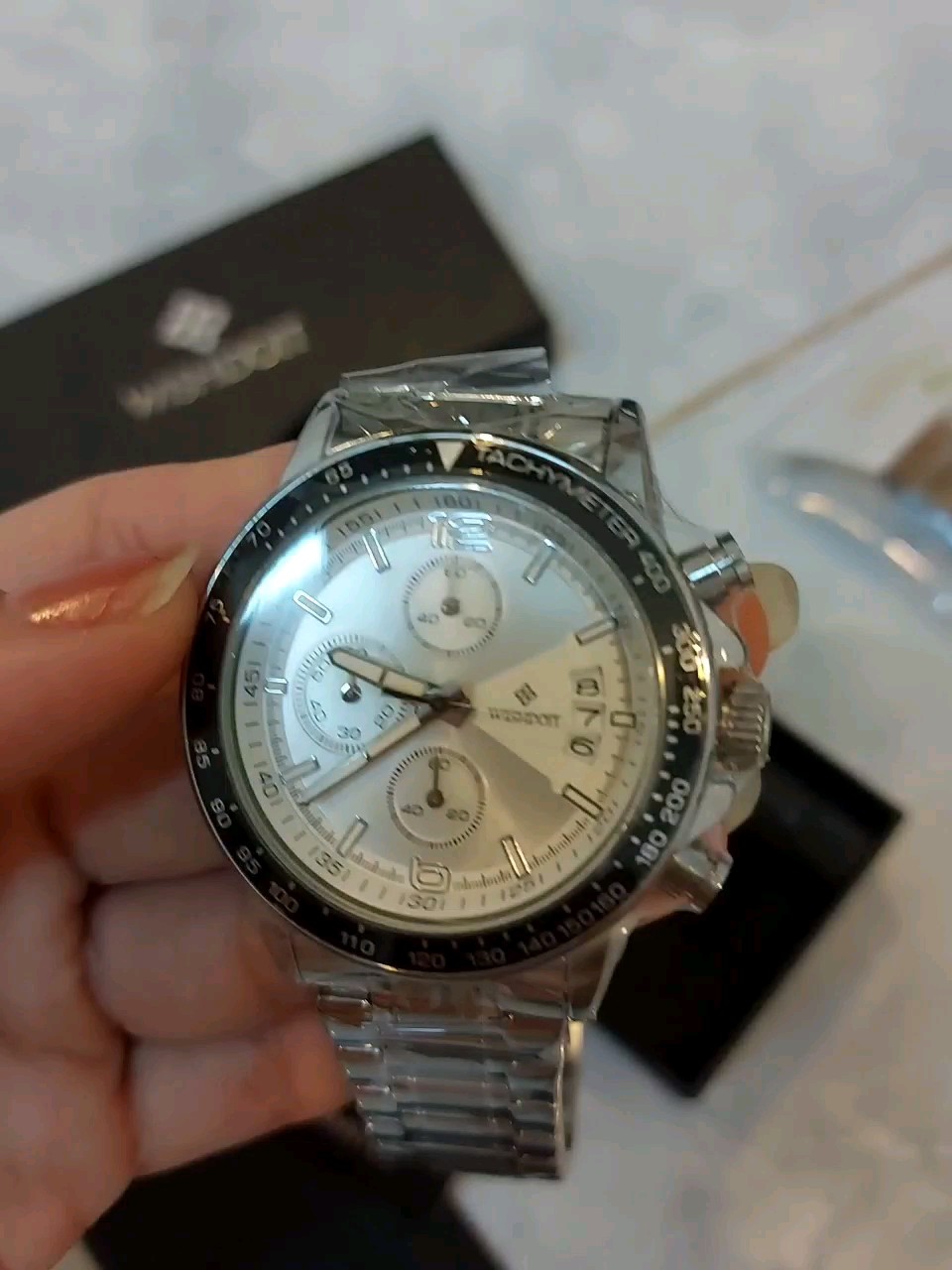 review 100 ของแท้ WISHDOIT นาฬิกาผู้ชาย นาฬิกาข้อมือผู้ชาย นาฬิกาข้อมือ สายโลหะ สายนาฬิกา สำหรับผู้ชาย นาฬิกา กันน้ำ นาฬิกาแฟชั่น Men' Watch Waterproof 100 Original WSD 002L  comment 0