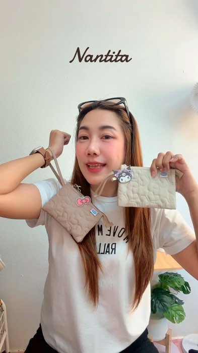 กระเป๋าสตางค์ใส่เหรียญ นันทิตา #กระเป๋าผ้า #กระเป๋า #กระเป๋านุ่มนิ่ม #กระเป๋าสตางค์ #Shopee