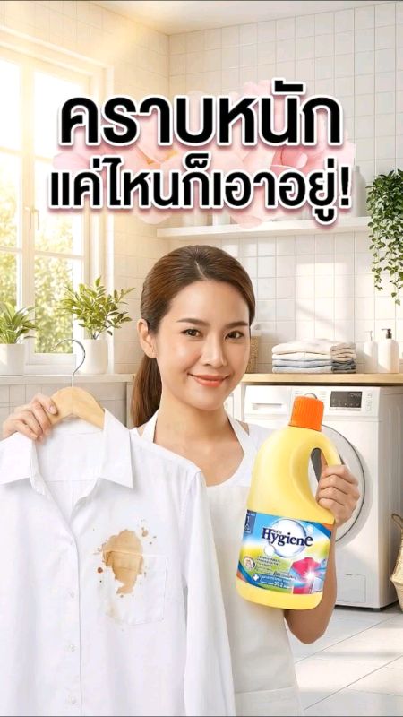 ขจัดคราบหนักได้ทั้งผ้าขาวและผ้าสี! 🌸✨  #ไฮยีน #ขจัดคราบ #ซักผ้า #รีวิวของดี #แม่บ้าน