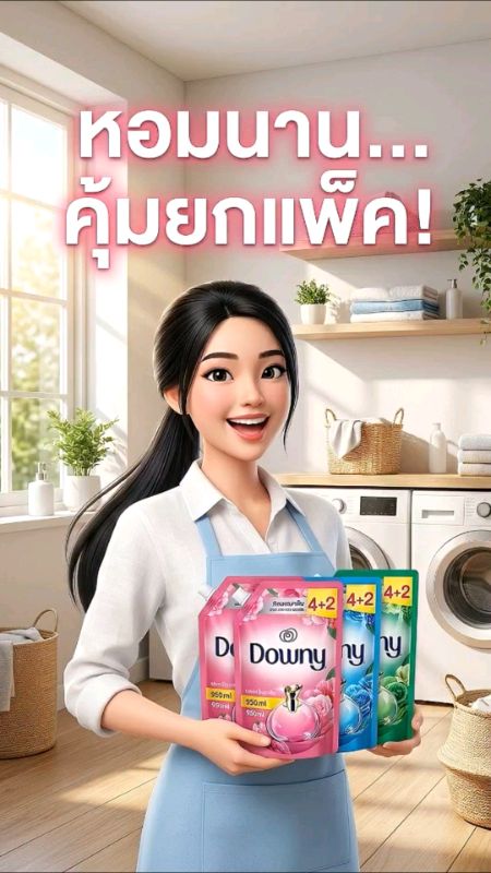 หอมฟุ้งทั้งบ้าน แถมคุ้มมากต้องตุน! 🌸  #น้ำยาปรับผ้านุ่ม #ผ้าหอมนาน #รีวิวของดี #ตุนด่วน #แม่บ้านมือโปร