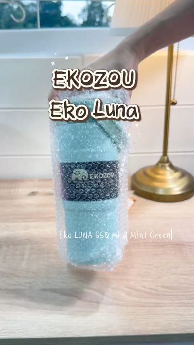Eko luna màu rất đáng yêu. Nên #แก้วเก็บความเย็น #แก้วเก็บอุณหภูมิ #ของใช้ในบ้าน #ekozou #แก้วเก็บความเย็นเคลือบเซรามิก