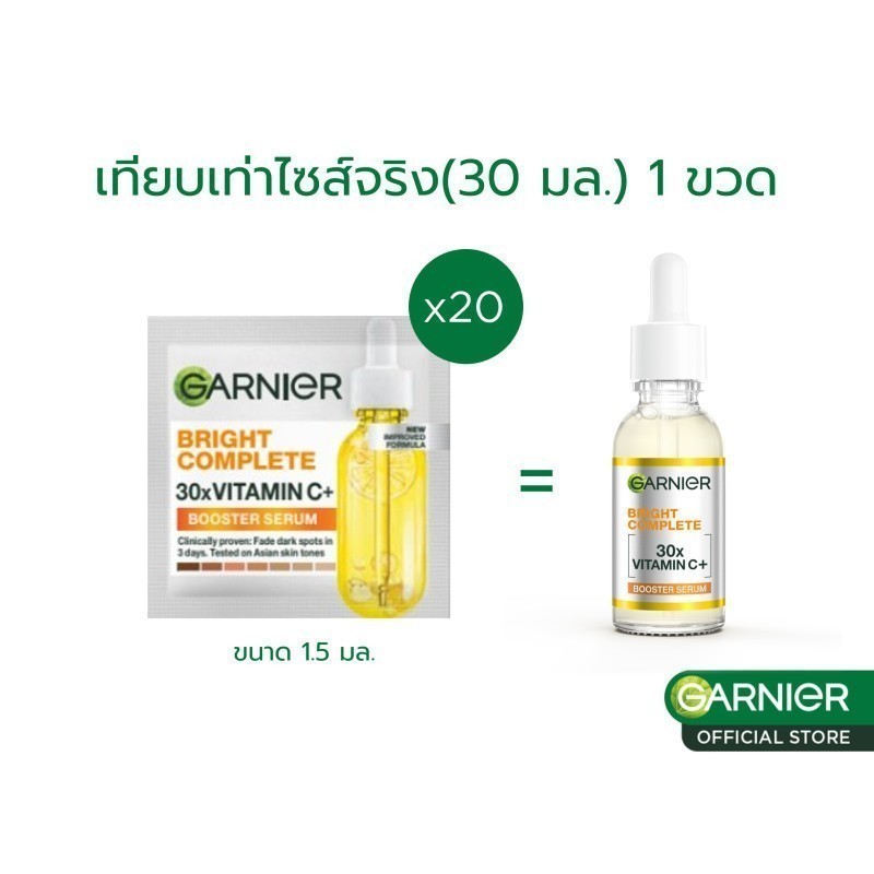 วิตซีพลัส เซรั่ม ขนาดทดลอง 1.5มล. 20 ซอง