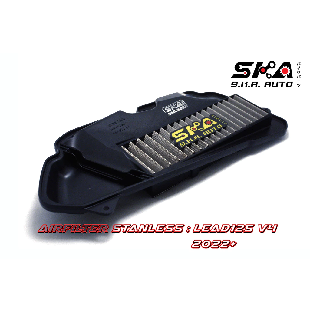 SKA. Air Filter Stainless Steel for Honda Giorno 125 / Lead 125 V4 – Premium Grade, Direct Fit, Responsive Throttle