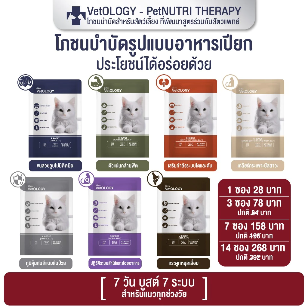 VetOLOGY อาหารเปียกสำหรับแมว เหมาะกับทุกช่วงวัย | [80g] พร้อมจัดส่งด่วน