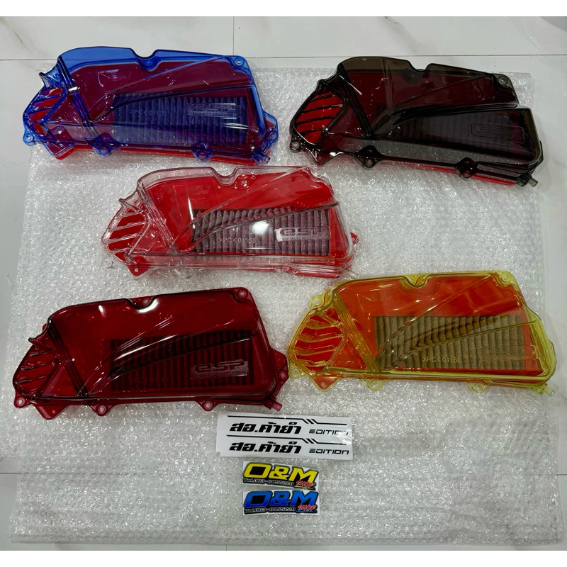 ครอบกรองแต่ง + ไส้กรองแดง KN สำหรับ Honda Lead 125 และ Giorno 4 วาล์ว
