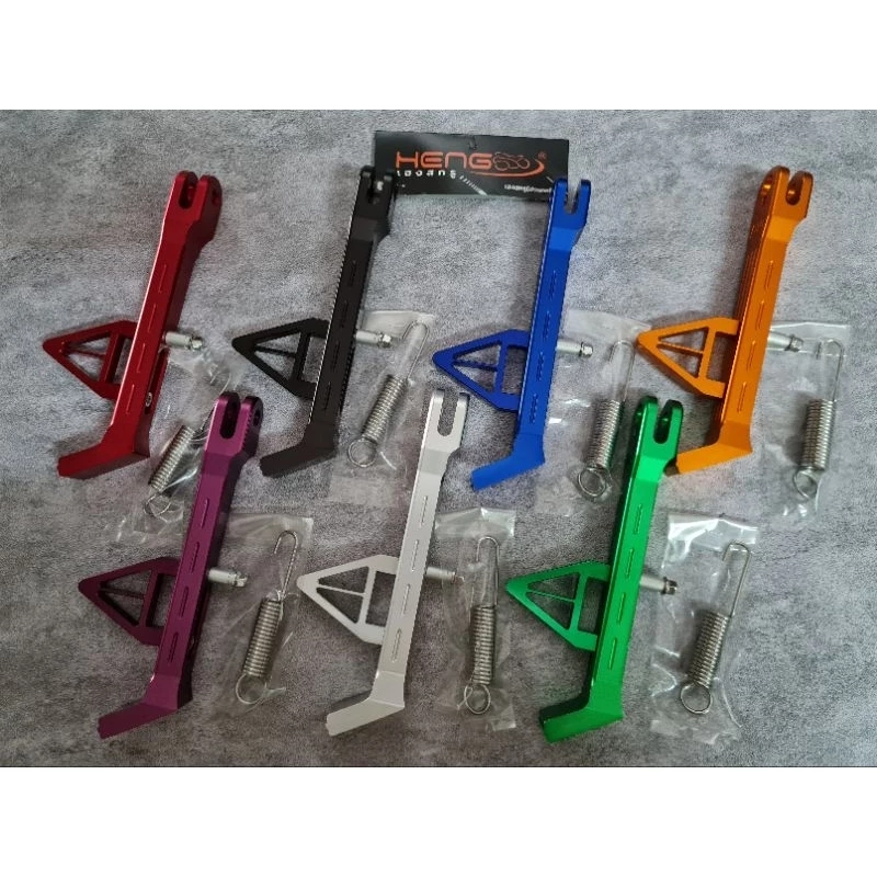 ขาตั้งข้าง CNC Honda Giorno Lead Forza พร้อมสปริงเลส เปลี่ยนแทนของเดิม ยี่ห้อ Heng - อะไหล่แต่ง Giorno+